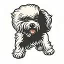bichon frise dog  tattoo design idea