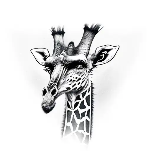 giraff tattoo design idea