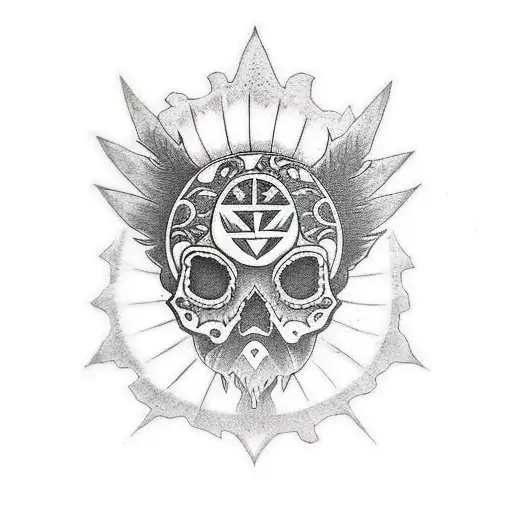 skull kid Majora's mask zelda tattoo design idea