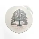 A minimalist tattoo of a cinema ticket and a tree merging into one, reflecting the client's love for movies and nature. tattoo design idea