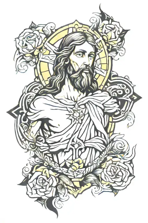 jesus christ tattoo design idea