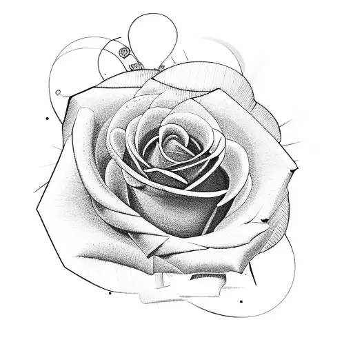 une croix avec des roses autour  tattoo design idea