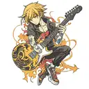electric guitar tattoo design idea