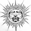weeping sun  tattoo design idea