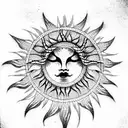 weeping sun  tattoo design idea