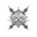 Blackout tattoo design idea