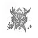 Blackout tattoo design idea