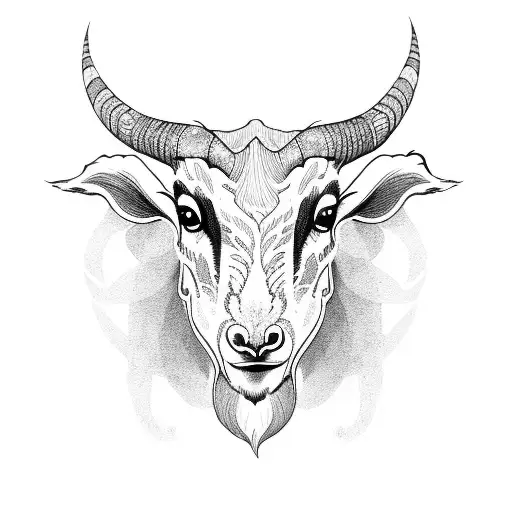 Billy Goat tattoo design idea