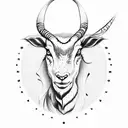 Billy Goat tattoo design idea