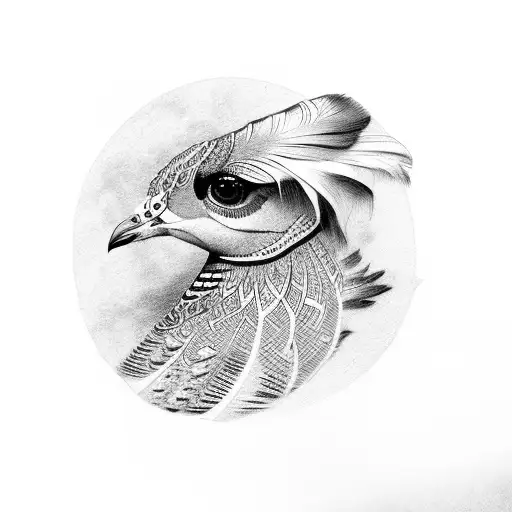 pheasant feather tattoo design idea