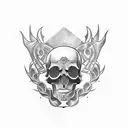mariachi skull tattoo design idea