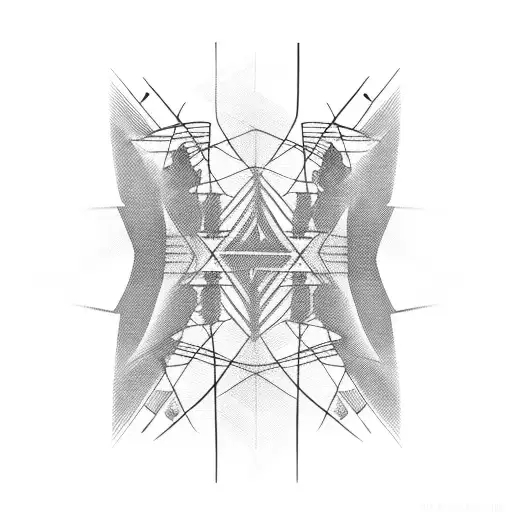 lines going around the knee cap tattoo design idea