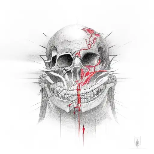 the pain inside is the fuel that drives this flesh and bone through blood red skies tattoo design idea