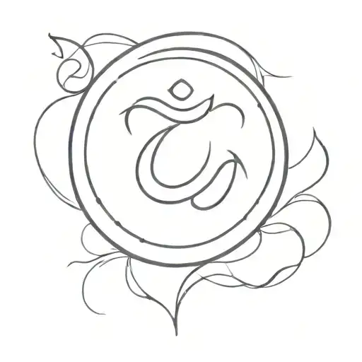 aum tattoo design idea