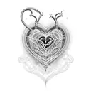 An intricate design of electrical wires forming the shape of a heart, with the name 'Gabriela' incorporated into the design tattoo design idea