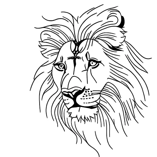 lion cub tattoo design idea