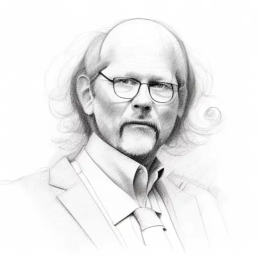 A sketch-style portrait of your dad, Gary Jones, with a gentle smile and kind eyes tattoo design idea