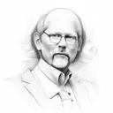 A sketch-style portrait of your dad, Gary Jones, with a gentle smile and kind eyes tattoo design idea