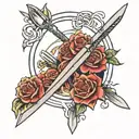 confirmed kills with fork intertwined tattoo design idea