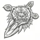 Bear claw cross tattoo tattoo design idea