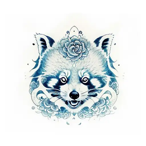 red panda tattoo design idea