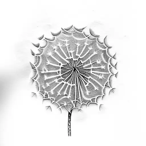 Dandelion tattoo design idea