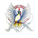 polish folk art bird with a Scandinavian folk art bird tattoo design idea