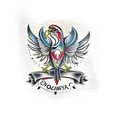 polish folk art bird with a Scandinavian folk art bird tattoo design idea