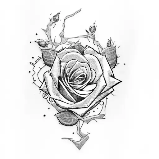 Pikachu and roses tattoo design idea