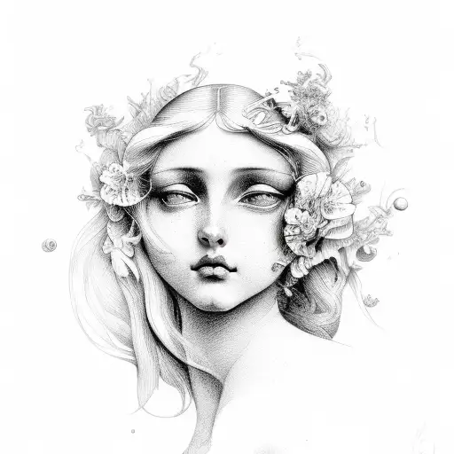 the birth of venus tattoo design idea