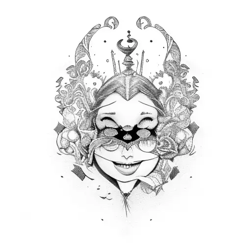 Alice in Wonderland tattoo design idea