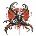 a mind flayer from Baldurs gate 3  tattoo design idea