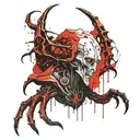 a mind flayer from Baldurs gate 3  tattoo design idea
