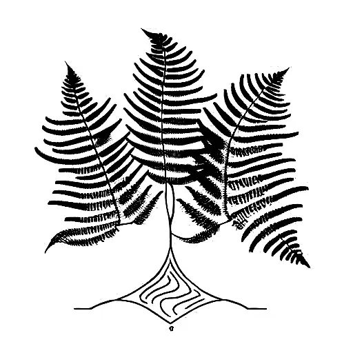 Fern Tree tattoo design idea