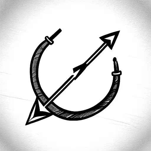 bow and arrow tattoo design idea