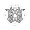 twin flame symbol  tattoo design idea