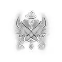 twin flame symbol  tattoo design idea