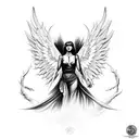 angel demonio tattoo design idea