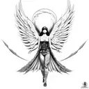 angel demonio tattoo design idea