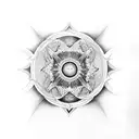 angel demonio rezando Yin and Yang alas de paloma tattoo design idea