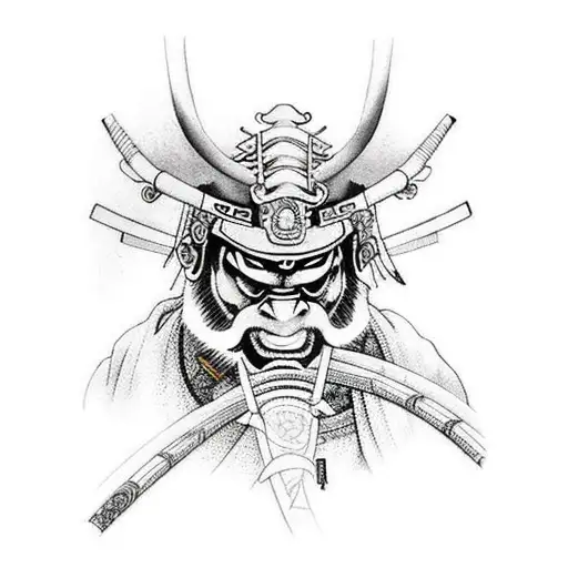 Samurai ronin tattoo design idea
