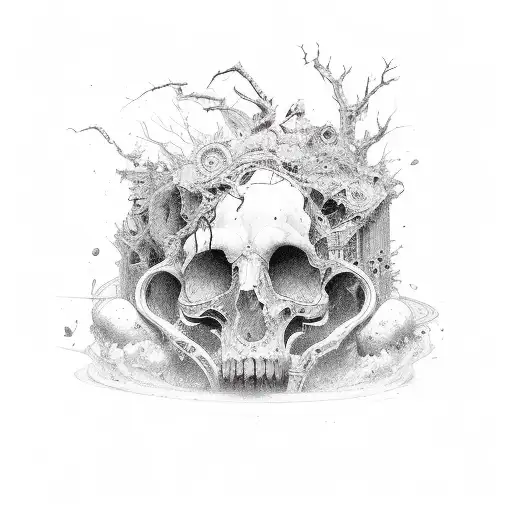 beauty within the disaster  tattoo design idea