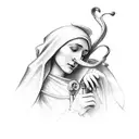 saint mary tattoo design idea