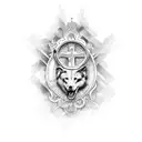 saint mary tattoo design idea