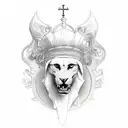 saint mary tattoo design idea