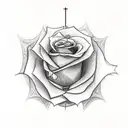 Christian Cross with roses and the word of god tattoo design idea