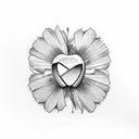 apple with pencil tattoo design idea