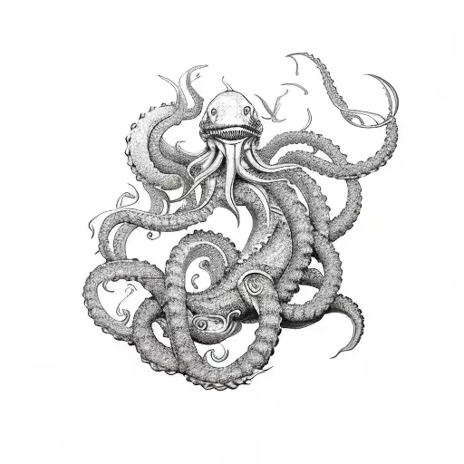 kraken tattoo design idea