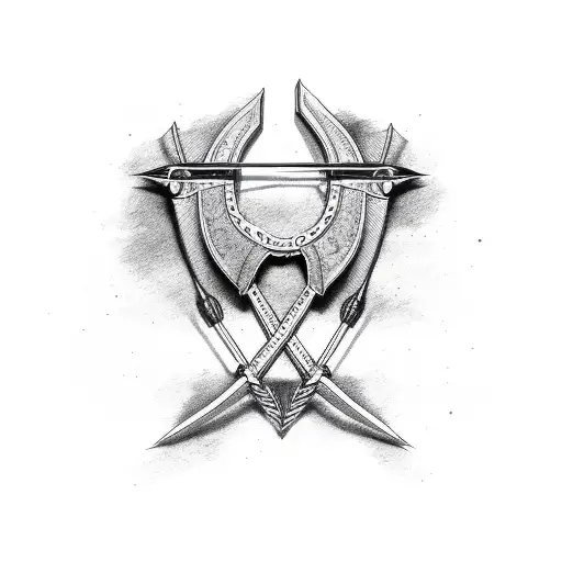 bow and arrow tattoo design idea