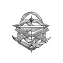 bow and arrow tattoo design idea